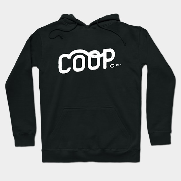 COOP CO Wordmark in White Hoodie by coopdesignco